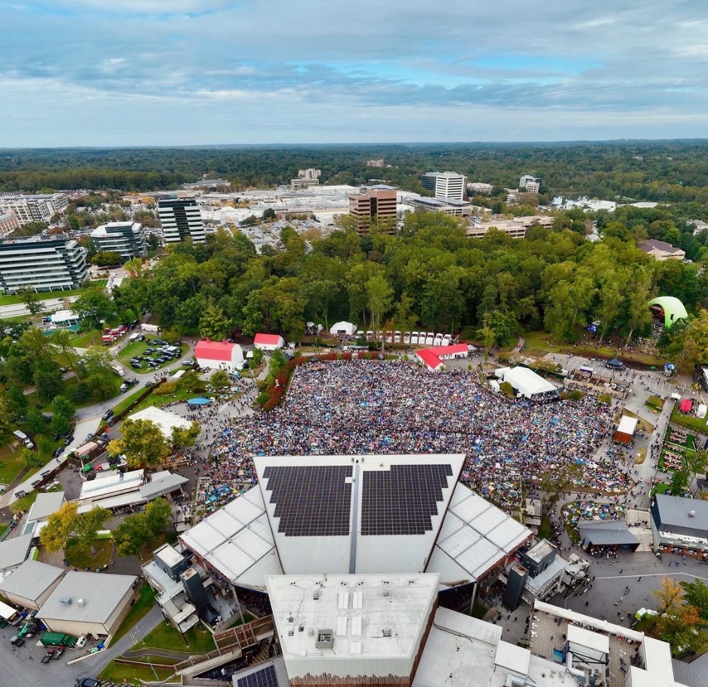 Crowd at an outdoor music festival